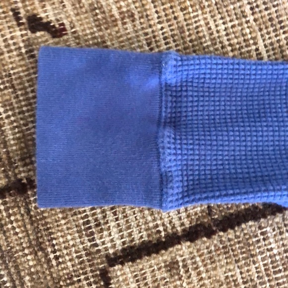 Blue Boys Long Sleeve Waffle Henley in Sz 12 - Picture 4 of 5